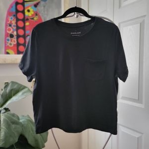 Everlane Cotton Box-Cut Tee - Black